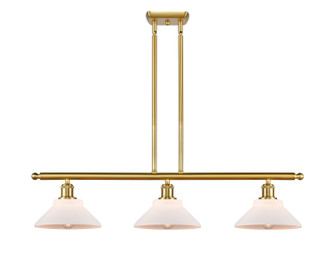 Ballston Three Light Island Pendant in Satin Gold (405|516-3I-SG-G131)