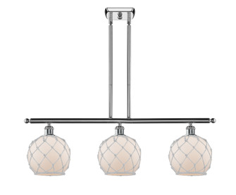 Ballston Three Light Island Pendant in Polished Chrome (405|516-3I-PC-G121-8RW)