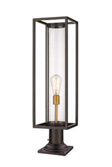 Dunbroch One Light Outdoor Pier Mounted Fixture in Deep Bronze + Outdoor Brass (224|584PHBR-533PM-DBZ)