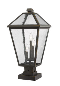Talbot Three Light Outdoor Pier Mounted Fixture in Oil Rubbed Bronze (224|579PHXLS-SQPM-ORB)