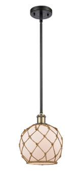 Ballston One Light Mini Pendant in Black Antique Brass (405|516-1S-BAB-G121-8RB)