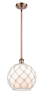 Ballston One Light Mini Pendant in Antique Copper (405|516-1S-AC-G121-10RW)