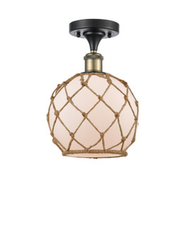 Ballston One Light Semi-Flush Mount in Black Antique Brass (405|516-1C-BAB-G121-8RB)