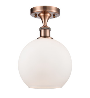 Ballston LED Semi-Flush Mount in Antique Copper (405|516-1C-AC-G121-8-LED)
