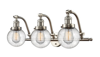 Franklin Restoration Three Light Bath Vanity in Brushed Satin Nickel (405|515-3W-SN-G204-6)