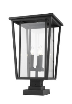 Seoul Three Light Outdoor Pier Mounted Fixture in Black (224|571PHXLS-SQPM-BK)