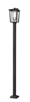 Seoul Two Light Outdoor Post Mounted Fixture in Black (224|571PHBS-536P-BK)