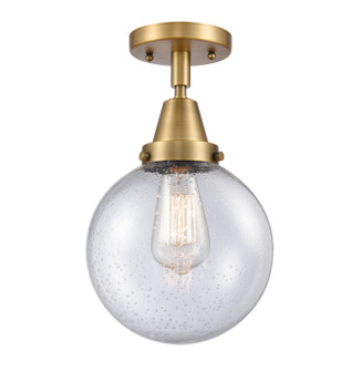 Caden One Light Flush Mount in Brushed Brass (405|447-1C-BB-G204-8)