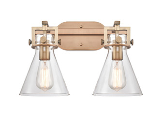 Downtown Urban LED Bath Vanity in Brushed Brass (405|411-2W-BB-7CL-LED)