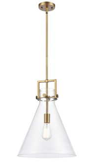 Newton LED Pendant in Brushed Brass (405|411-1S-BB-14CL-LED)