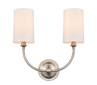 Giselle LED Wall Sconce in Brushed Satin Nickel (405|372-2W-SN-S1-LED)
