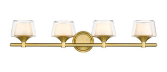 Auralume Four Light Bath Vanity in Satin Gold (405|311-4W-SG-CLW)