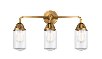 Nouveau 2 Three Light Bath Vanity in Brushed Brass (405|288-3W-BB-G312)