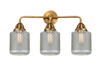 Nouveau 2 Three Light Bath Vanity in Brushed Brass (405|288-3W-BB-G262)