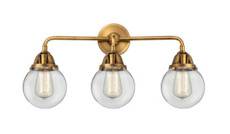 Nouveau 2 Three Light Bath Vanity in Brushed Brass (405|288-3W-BB-G202-6)