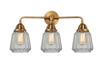 Nouveau 2 Three Light Bath Vanity in Brushed Brass (405|288-3W-BB-G142)