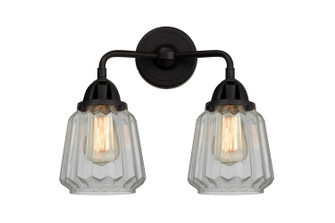 Nouveau 2 LED Bath Vanity in Matte Black (405|288-2W-BK-G142-LED)