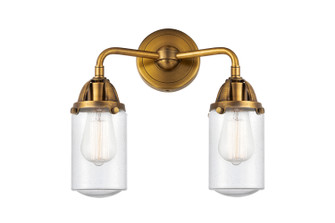 Nouveau 2 LED Bath Vanity in Brushed Brass (405|288-2W-BB-G314-LED)