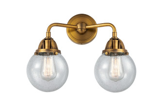 Nouveau 2 Two Light Bath Vanity in Brushed Brass (405|288-2W-BB-G204-6)