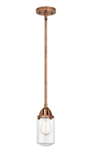 Nouveau 2 One Light Mini Pendant in Antique Copper (405|288-1S-AC-G312)