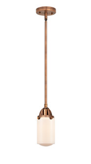 Nouveau 2 LED Mini Pendant in Antique Copper (405|288-1S-AC-G311-LED)