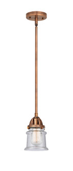 Nouveau 2 LED Mini Pendant in Antique Copper (405|288-1S-AC-G184S-LED)