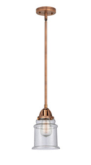 Nouveau 2 LED Mini Pendant in Antique Copper (405|288-1S-AC-G184-LED)