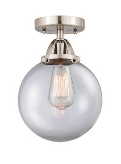 Nouveau 2 One Light Semi-Flush Mount in Brushed Satin Nickel (405|288-1C-SN-G202-8)