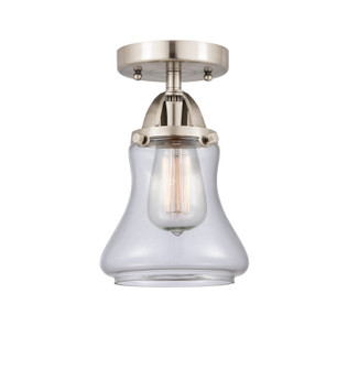 Nouveau 2 One Light Semi-Flush Mount in Brushed Satin Nickel (405|288-1C-SN-G192)