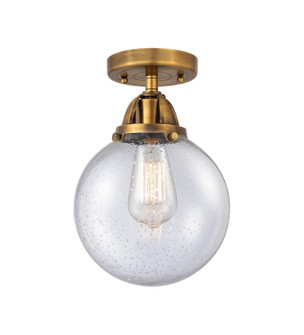 Nouveau 2 One Light Semi-Flush Mount in Brushed Brass (405|288-1C-BB-G204-8)