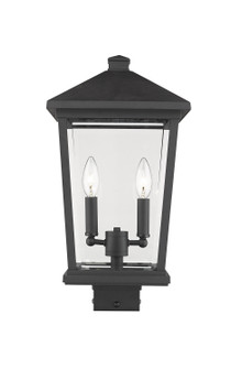 Beacon Two Light Outdoor Post Mount in Black (224|568PHBS-BK)