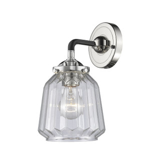 Nouveau One Light Wall Sconce in Black Polished Nickel (405|284-1W-BPN-G142)