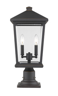 Beacon Two Light Outdoor Pier Mount in Oil Rubbed Bronze (224|568PHBR-533PM-ORB)