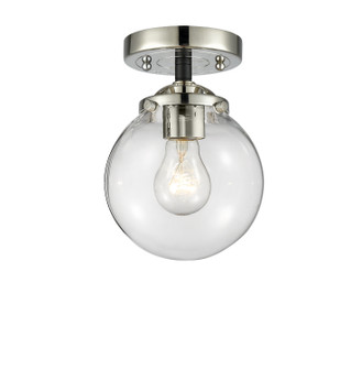 Nouveau One Light Semi-Flush Mount in Black Polished Nickel (405|284-1C-BPN-G202-6)