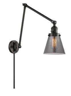 Franklin Restoration One Light Swing Arm Lamp in Matte Black (405|238-BK-G63)