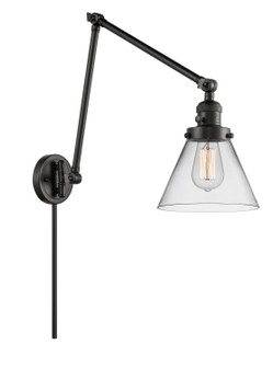 Franklin Restoration One Light Swing Arm Lamp in Matte Black (405|238-BK-G42)