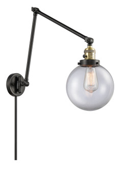 Franklin Restoration One Light Swing Arm Lamp in Black Antique Brass (405|238-BAB-G202-8)
