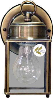 Energy Saving Outdoor One Light Wall Mount in Antique Brass (223|V9270-1)