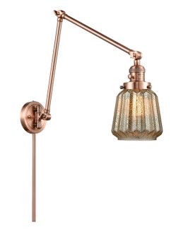 Franklin Restoration One Light Swing Arm Lamp in Antique Copper (405|238-AC-G146)