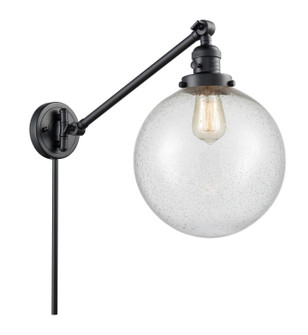 Franklin Restoration One Light Swing Arm Lamp in Matte Black (405|237-BK-G204-10)