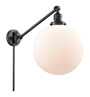 Franklin Restoration One Light Swing Arm Lamp in Matte Black (405|237-BK-G201-12)