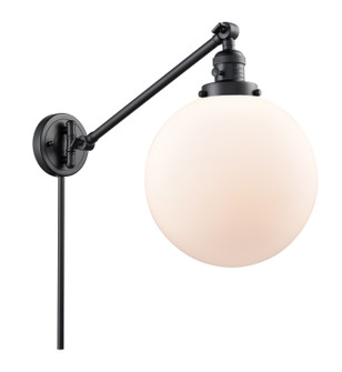 Franklin Restoration One Light Swing Arm Lamp in Matte Black (405|237-BK-G201-10)