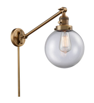 Franklin Restoration One Light Swing Arm Lamp in Brushed Brass (405|237-BB-G202-8)