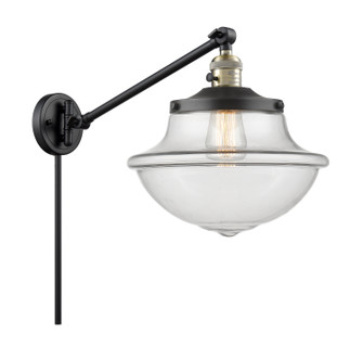 Franklin Restoration One Light Swing Arm Lamp in Black Antique Brass (405|237-BAB-G542)