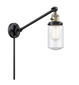 Franklin Restoration One Light Swing Arm Lamp in Black Antique Brass (405|237-BAB-G314)