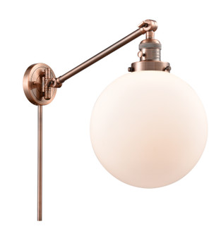 Franklin Restoration One Light Swing Arm Lamp in Antique Copper (405|237-AC-G201-10)