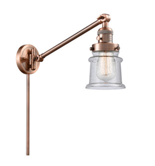 Franklin Restoration One Light Swing Arm Lamp in Antique Copper (405|237-AC-G184S)