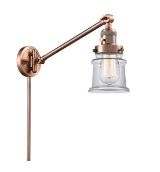 Franklin Restoration One Light Swing Arm Lamp in Antique Copper (405|237-AC-G182S)