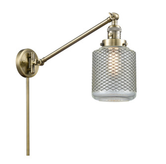 Franklin Restoration One Light Swing Arm Lamp in Antique Brass (405|237-AB-G262)