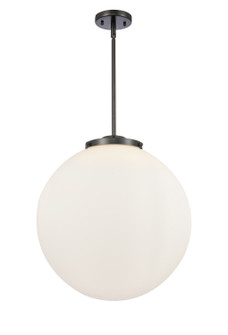 Franklin Restoration Three Light Pendant in Matte Black (405|221-3S-BK-G201-18)